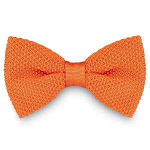 ORANGE/TERRACOTTA KNITTED BOW TIES