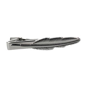 FEATHER NOVELTY TIE CLIP SILVER
