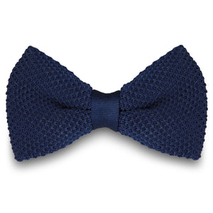 NAVY BLUE KNITTED BOW TIES