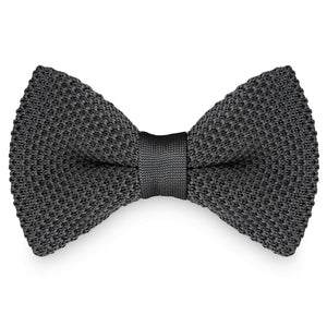 DARK GREY KNITTED BOW TIES