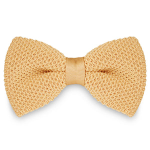 CREAM KNITTED BOW TIES