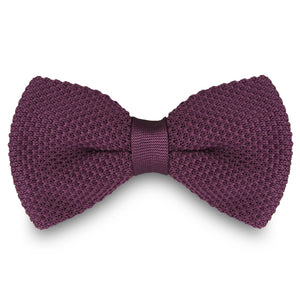 KNITTED PURPLE BOW TIES