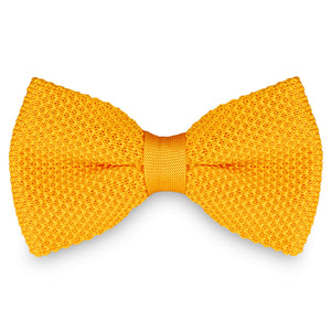 YELLOW KNITTED BOW TIES