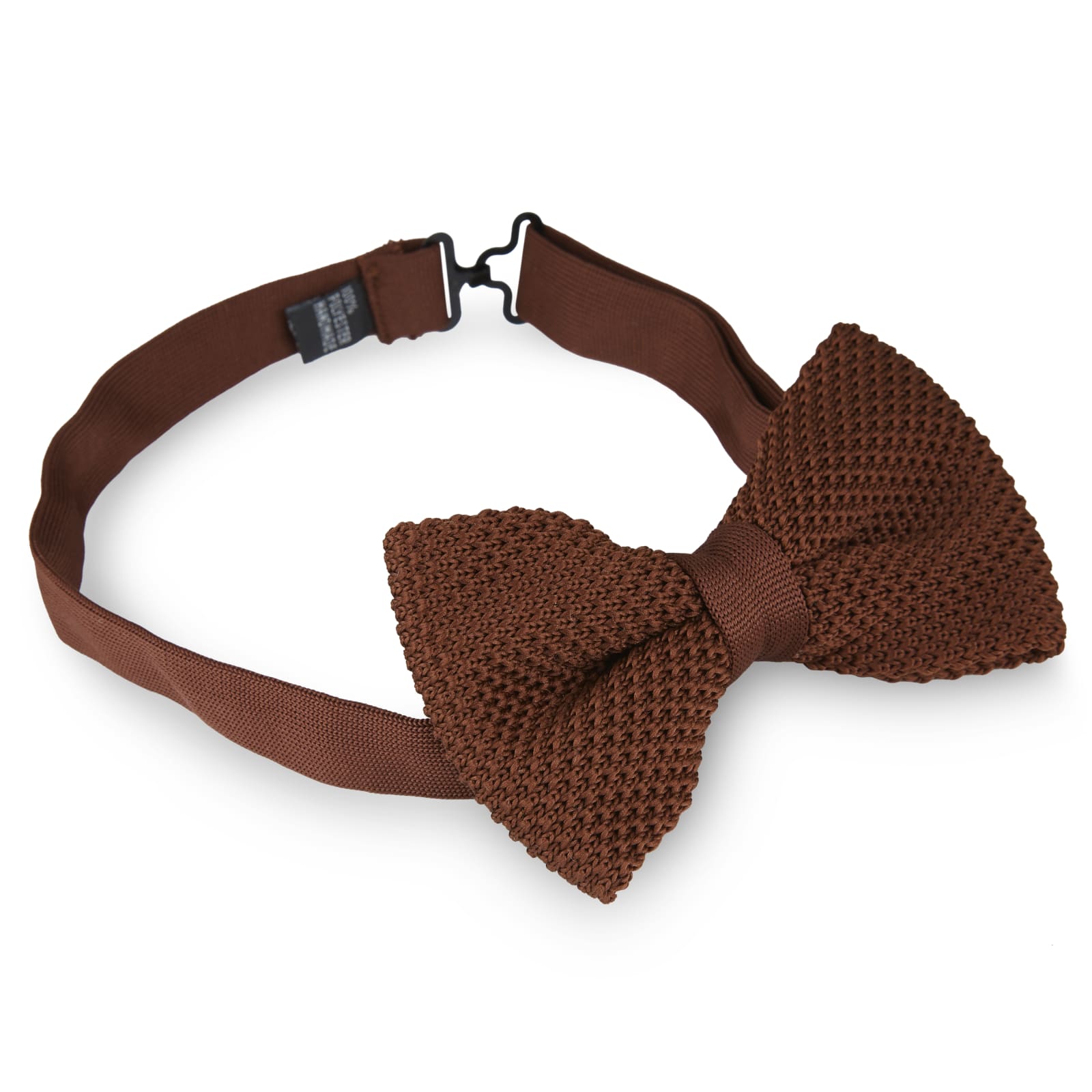 CHOCOLATE BROWN KNITTED BOW TIES