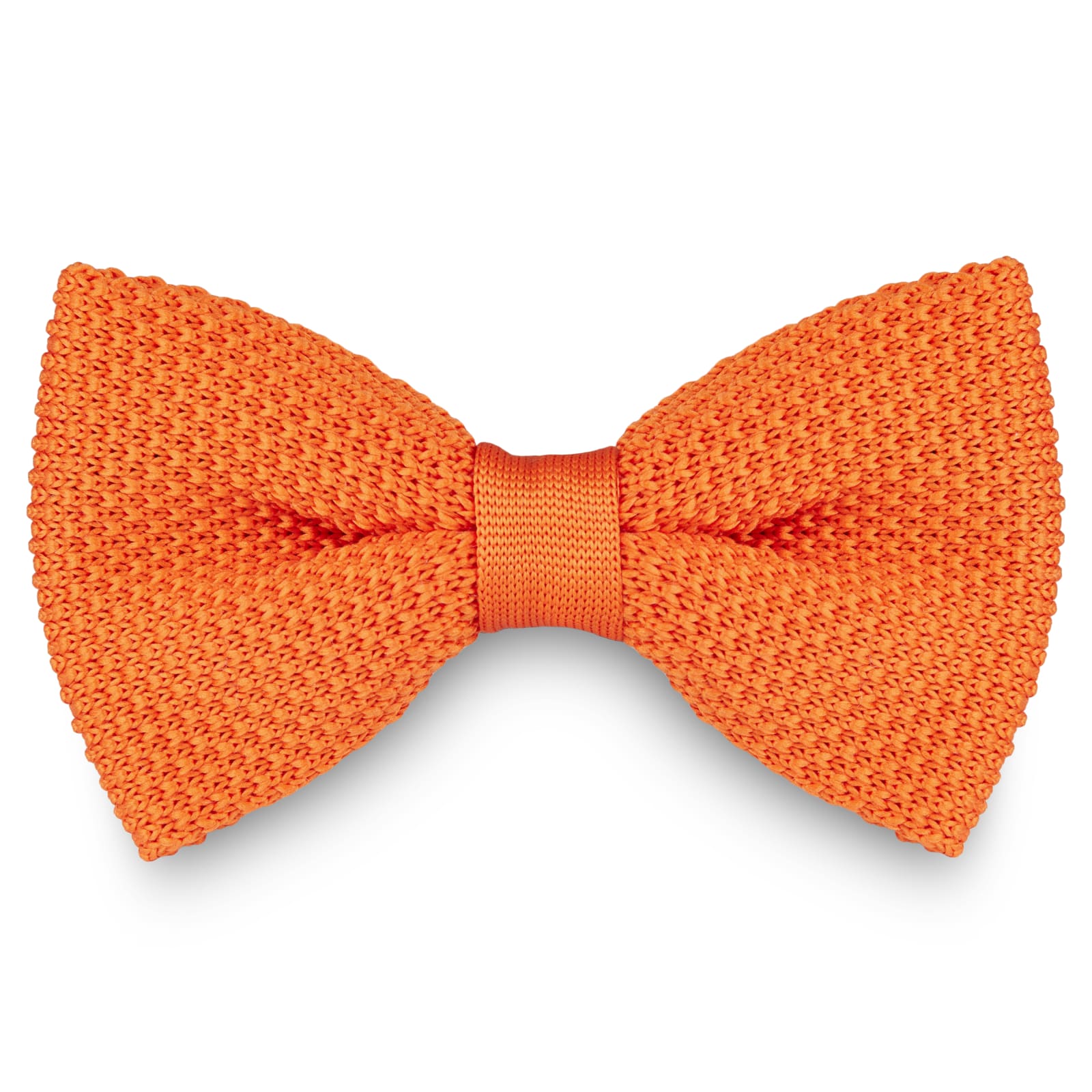 ORANGE/TERRACOTTA KNITTED BOW TIES