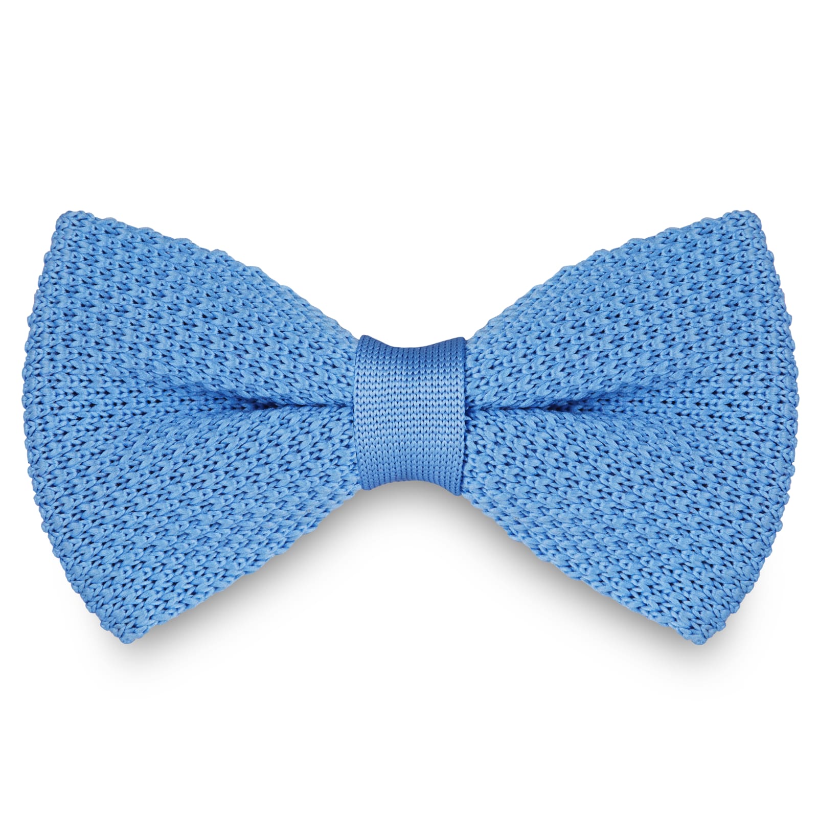 LIGHT BLUE KNITTED BOW TIES