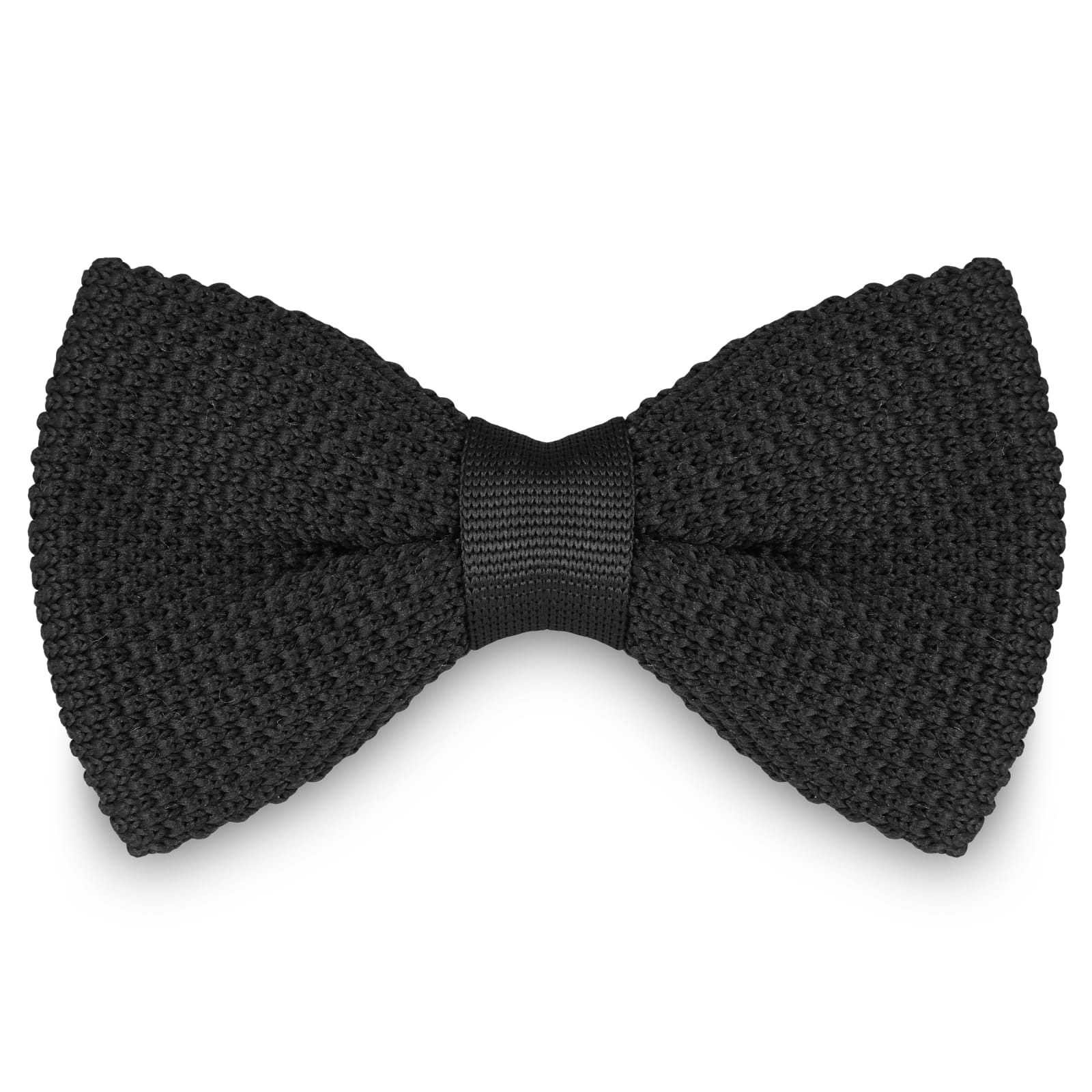 BLACK KNITTED BOW TIES