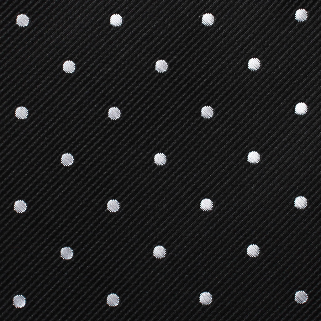 BLACK POLKADOT SILKY TIE FINISH