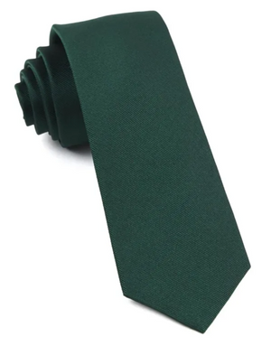 SOLID FORREST GREEN SILKY TIE FINISH