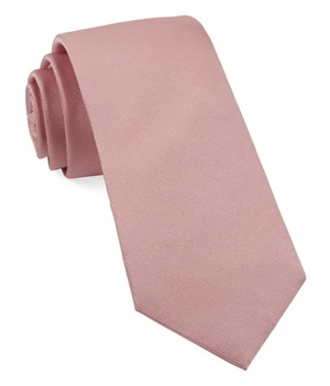 SOLID PINK SILKY TIE FINISH