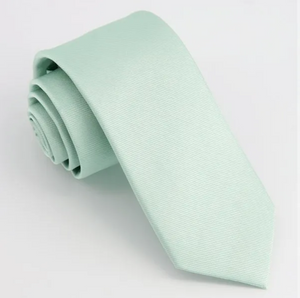 SOLID DUSTY SAGE SILKY FINISH TIE