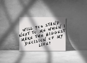 STAND NEXT TO ME CARD