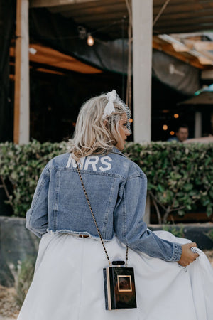 MRS PEARL EMBROIDED DENIM JACKET - CUSTOMIZABLE!