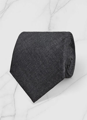 CHARCOAL WOOL TIE
