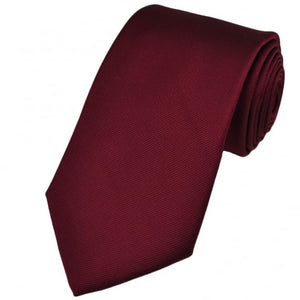 SOLID MAROON SILKY FINISH TIE