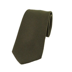 OLIVE WOOL TIE