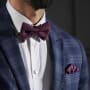 KNITTED PURPLE BOW TIES
