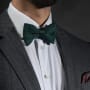 KNITTED FORREST GREEN BOW TIES
